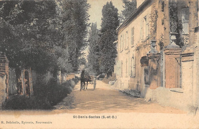 Cpa 91 Saint Denis Saclas / Attelage
