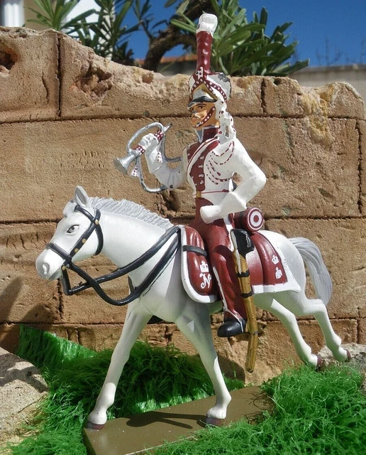 Soldat De Plomb 90mm - Officier Chevau-léger Saxe - Premier Empire - Peinture Amateur