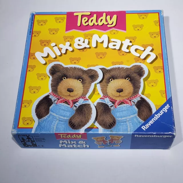 Ravensburger Teddy Mix & Match Bear Shaped Cards Age 2.5+ Complete