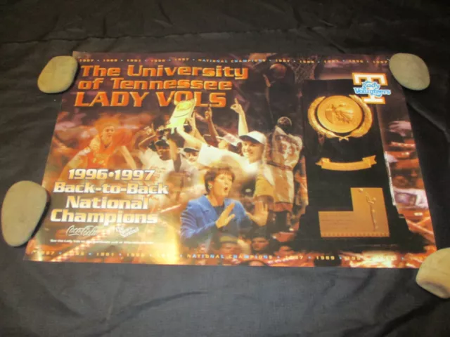 Pat Summitt 1996-97 Tennessee Lady Vols Basketball National Champions Poster