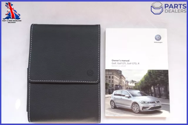 Genuine Vw Golf Mk7 2017-2020 Owners Manual Handbook Wallet Pack