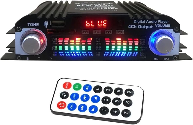 Amplificatore Audio Hi-Fi AK45 – 2.0 Canali, 40W+40W (max 400W), Bluetooth 5.0, Con Ingresso USB, SD, FM, Microfono E Telecomando, Per Home Theater E Altoparlanti