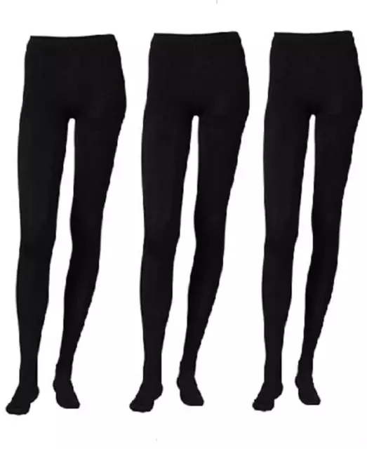 Ladies Thermal Leggings Cozy Fleece Lined Winter Warm Black THICK Base Pants
