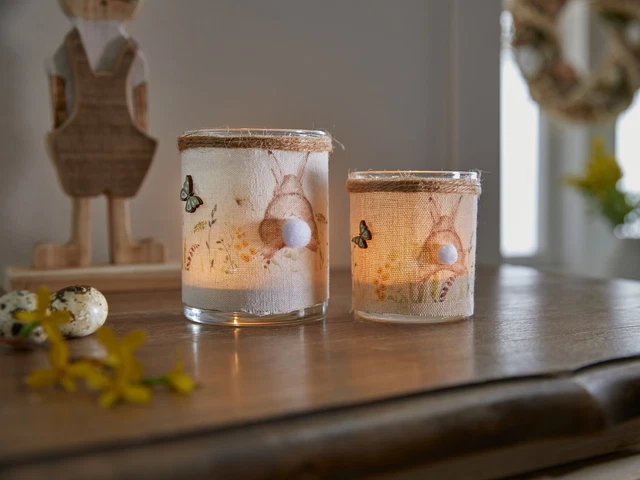 Salvare Set 2x Windlicht " Hoppelhase ", 2er Set