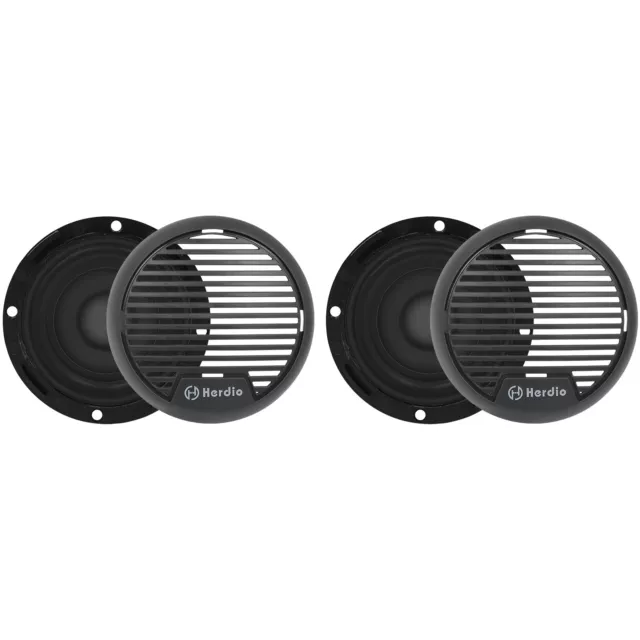 Herdio Black 140W 3" Waterproof Marine Stereo Coaxial Speakers for Boat UTV  AU