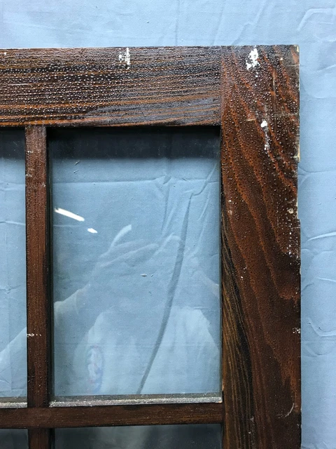 Antique Single 8 Lite Casement 18x47 Cabinet Cupboard Window Vintage 1863-22B 4