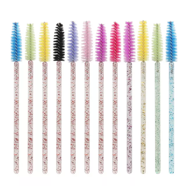 50PCS Crystal Eyelash Disposable Mascara Brushes Wands Applicator Makeup Kits 3