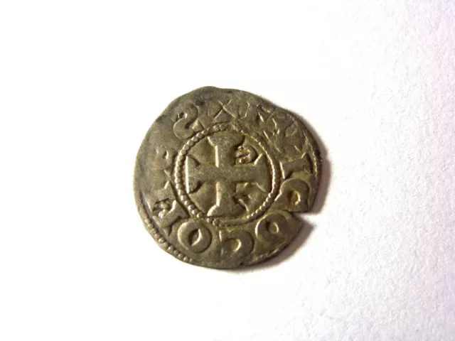 Feudal France. County of Anjou - Foulques V 1109-1129 BI Denier, Very Nice.