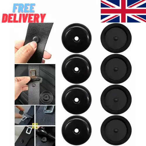 Car Seat Belt Clip Stopper X4 UNIVERSAL Buckle Retainer Button Holder Spacing UK