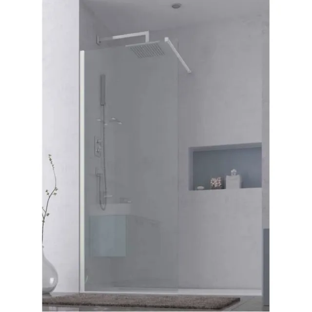 Panneau de passage pour cabine de douche 6 mm verre trempé > 100 cm