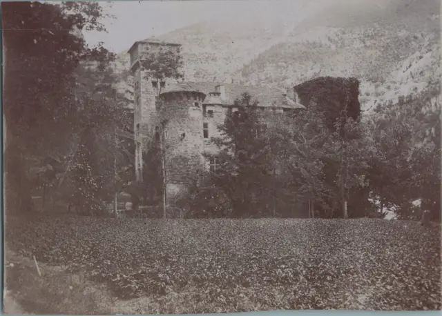 France, Gorges du Tarn, Château De La Caze Vintage print, tirage d&#039;époque,