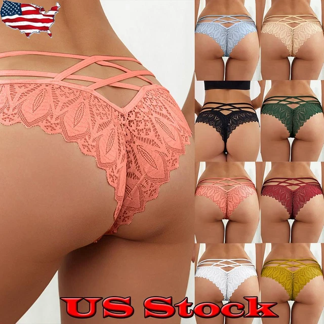 Womens Lace 3Pack Panties Underwear Ladies Sexy Briefs Thongs G-String Knickers⭐