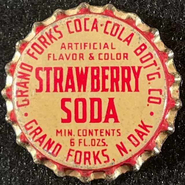 GRAND FORKS NORTH Dakota CocaCola Strawberry Soda Cork Bottle Cap Nd