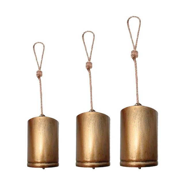 Cloches De Vache En Cuivre Vintage - Lot De 12 | Décoration Campagne, Pour Animaux (Bovins, Chevaux)