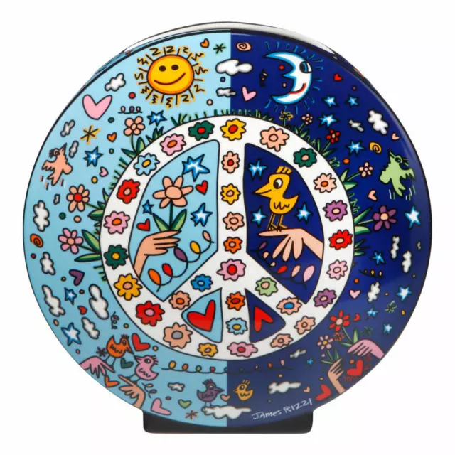 Goebel Vase James Rizzi - Give Peace a Chance, Dekovase, Porzellan, Bunt, 20 cm