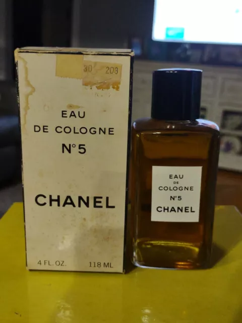 Vintage Chanel No. 5 Perfume Parfum Eau de Cologne 4oz With Box