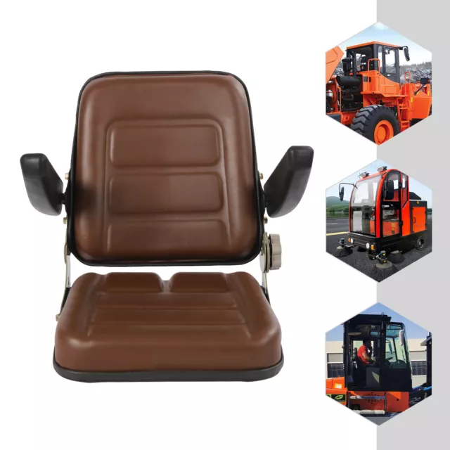 Universal Tractor Seat Adjustable w/Armrest for Kubota Bobcat John Deere Ford!