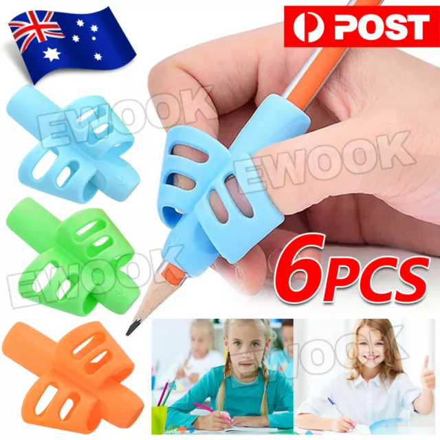 6 Pcs Children Pencil Holder Pen Writing Aid Grip Posture Tools Correction New