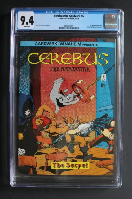 CEREBUS the Aardvark #6 DAVE SIM 1978 Vanaheim 1st JAKA Moorcock CGC NM 9.4