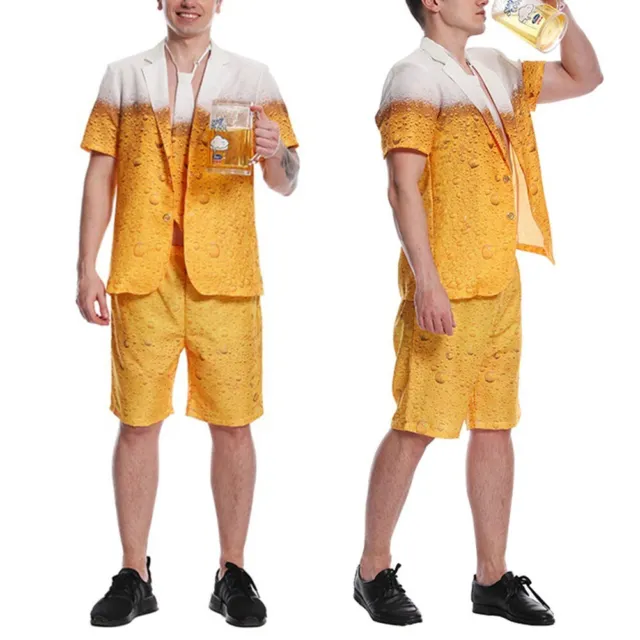Funny combinaison bière jaune veste pantalon Oktoberfest Stag Party tenue pour