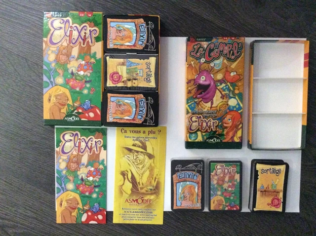 Jeu cartes société Elixir Amodée COMPLET ET REGLE DU JEU INCLUSE+ autres cartes