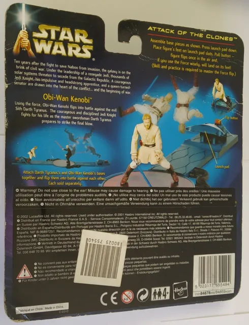 Star Wars Attack Clones Obi-Wan Kenobi Flipping Action Figure 2