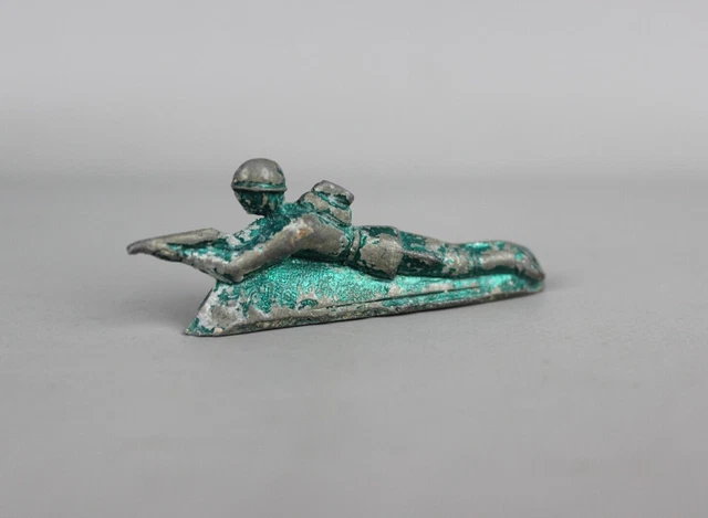Vintage Soviet Tin toy soldier Original Military Army USSR ACTION FIGURE