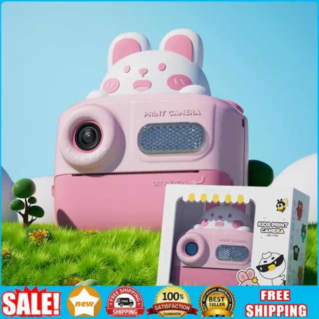 48MP Instant Print Camera Digital Camera 1080P Kids Video Camera (Pink)