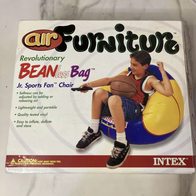 INTEX Jr Sports Fan Chair Inflatable Air Furniture Basketball Theme Bean Bag