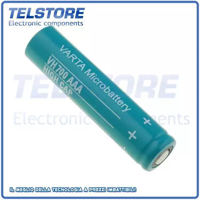 1pcs  55171101501 Batteria ricaricabile Ni-MH AAA, R3 1,2V 700mAh Ø10,5x43,7mm 5