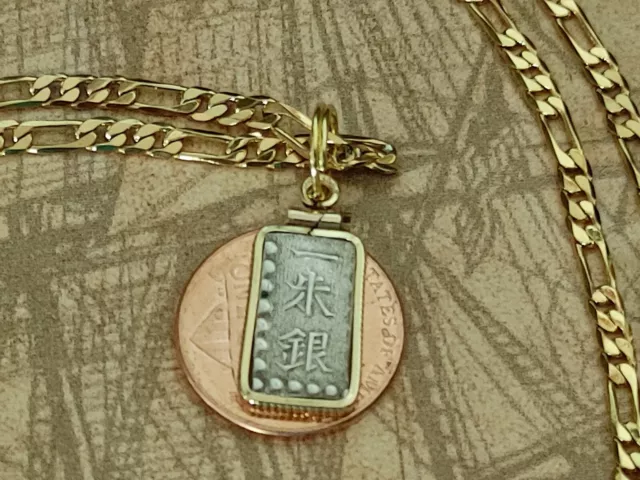 Rare Japanese Silver SAMURAI Shu Ryo Pendant 24" 18KGF Chain w COA & Box