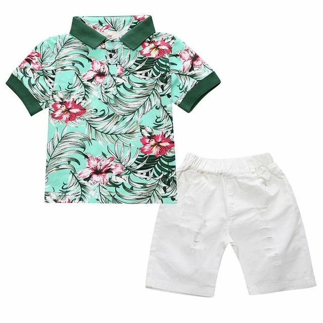 2PCS Toddler Baby Boys Suits tops/shortsSet Kids Clothes Outfits (2 Color)