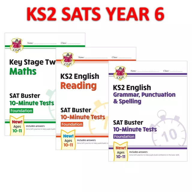 KS2 Year 6 SAT Buster 10-Minute Test Foundation Maths Reading Grammar Ages 10-11