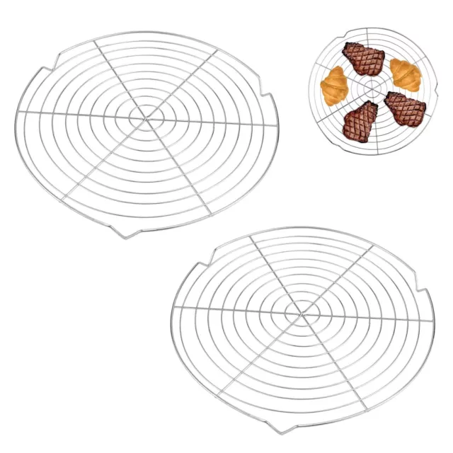 Prmape 2 Stück Kuchengitter Rrund 32.5 cm Kuchengitter Abkühlgitter Edelstahl...