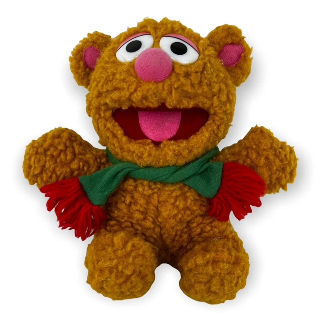 Vintage 1987 SESAME STREET 8” Fozzie Bear Plush Stuffed Doll Muppets Jim Henson