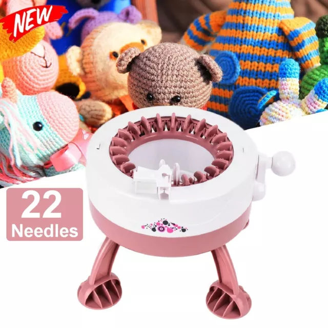 22 DIY Knitting Machine Smart Weaving Knit Rotating Kids Toy Scarf Sock Hat