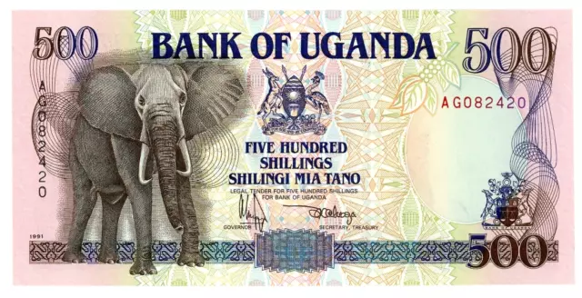 Uganda …  P-33 …  500 Shillings …  1991 …  Choice *UNC*🤩