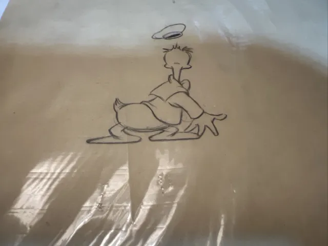 1940 Walt Disney's Donald Duck Original Animation Art Page Production Drawing