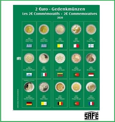 Safe 7341-26 pièces commémoratives 2020 feuilles suppléments Coloré Distribués