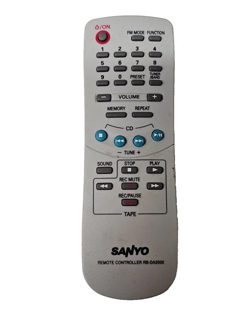 Dc Audio Remote GENUINE ORIGINAL Sanyo RB-DA2000 Audio System HiFi Remote Control for ...