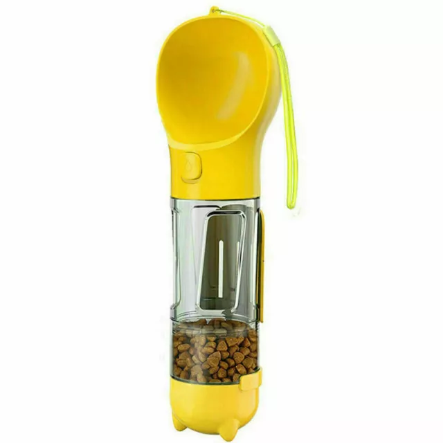 Pet Feeder Dog Water Bottle Cup Travel Pooper Scooper Outdoor Cat Puppy 4 in 1