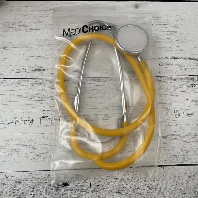 (Case of 50) MediChoice STH5431  Dual-Head Stethoscopes, Yellow,  Lightweight.