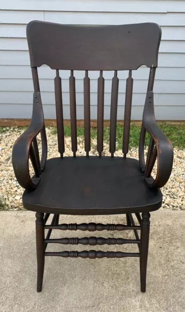 ✨Antique 1900-20s Windsor Style Spindle High-Back Wood Bent Armchair Unique✨