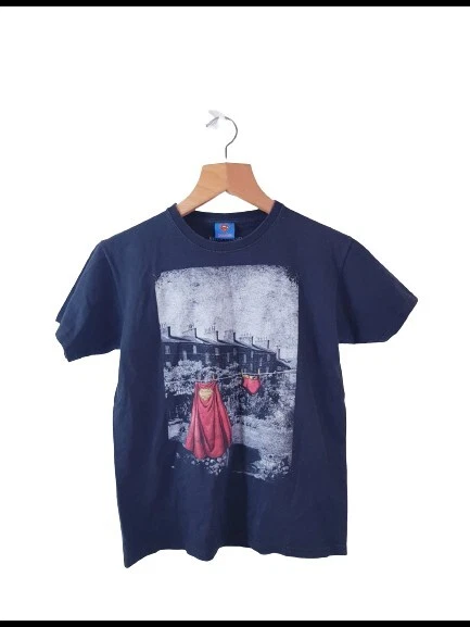 T-shirt base River Island Superman bambini nero cotone taglia 11/12 anni