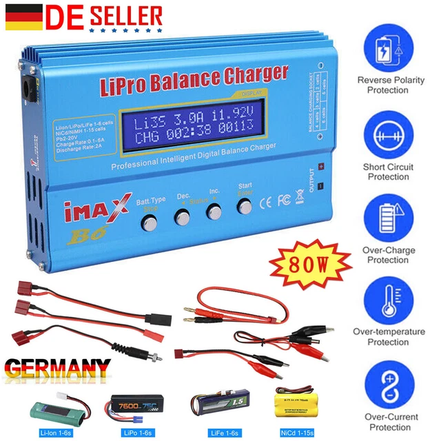 IMAX B6 80W Lipo NiMh batterie bilanciamento caricabatterie digitale ...