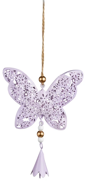 Fenster-Girlande-Schmetterling Fenster-Hänger Haengedeko Metallo Rosa 11x9cm