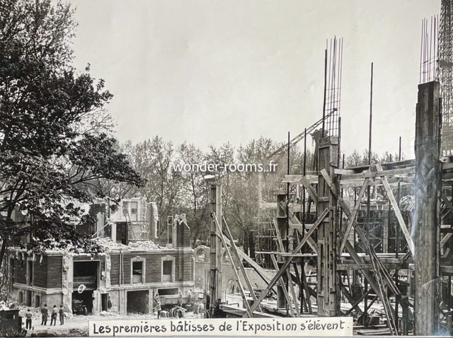 Chantier EXPOSITION INTERNATIONALE 1937 - Photo de presse 30x40cm - Paris-Soir