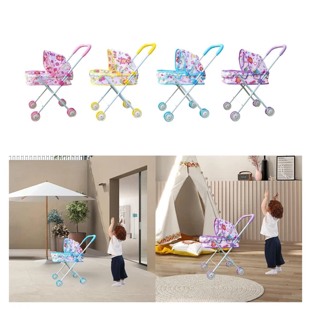 Poussette canne matelassée pour poupée / Jouet enfant d'imitation Poussette canne matelassée pour poupée / Jouet enfant d'imitation