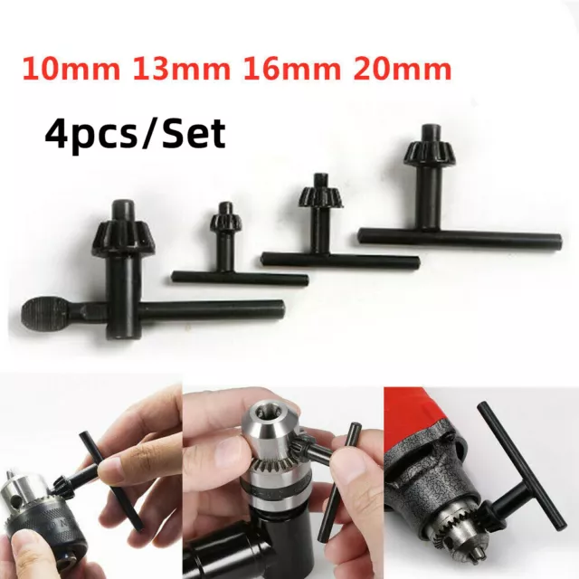 UK 4 Sizes Set Chuck Key Replacement Drill Chuck Keys 10/13/16/20mm
