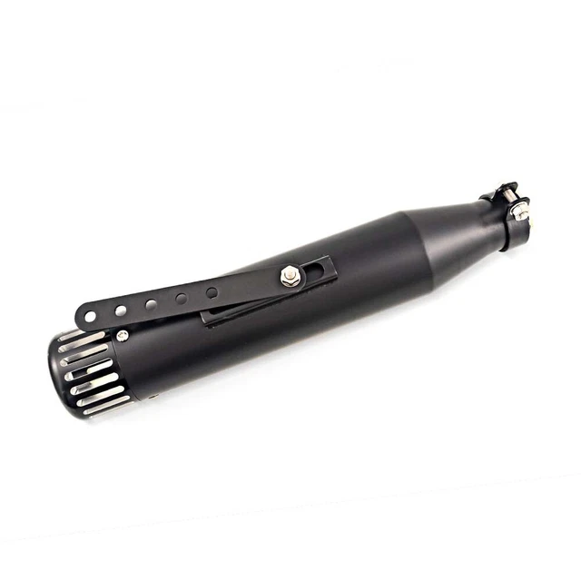 Universal Auspuff 430mm 80mm Durchmesser Auspuff Straight Für Indian Scout Bobber - Schwarz Universal Schalldämpfer Universal Endtopf 80mm